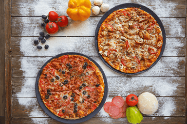 2 Medium Pizzas with 2 toppings each for just $30! 
